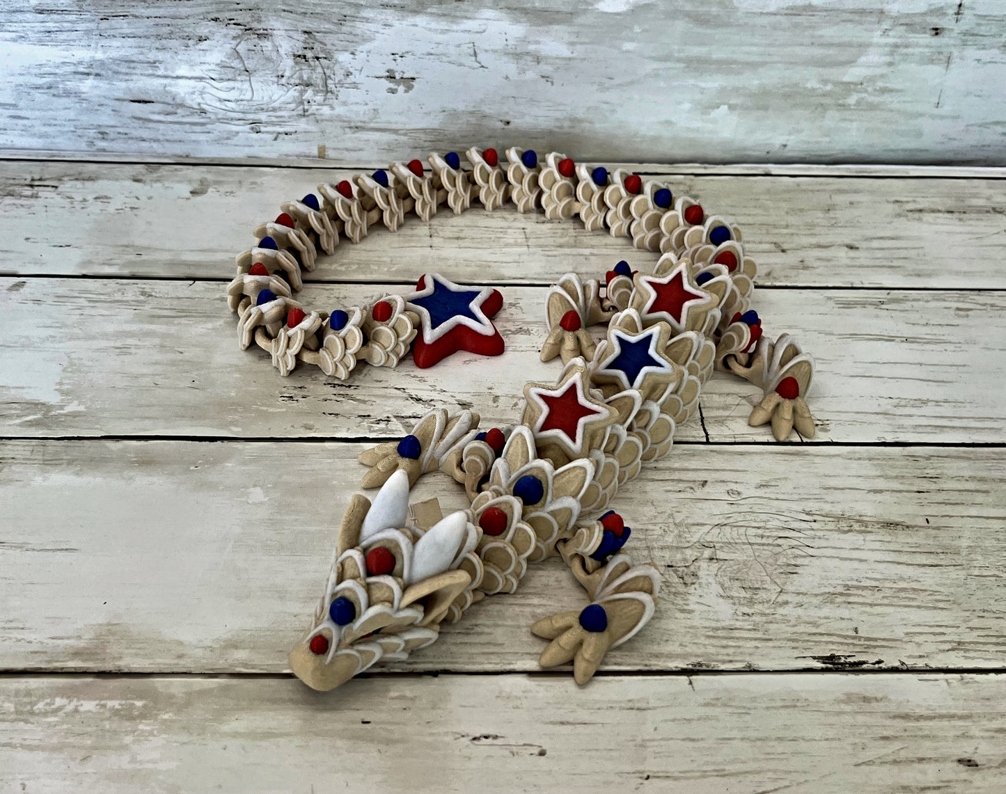 Patriotic Sugar Cookie Dragon