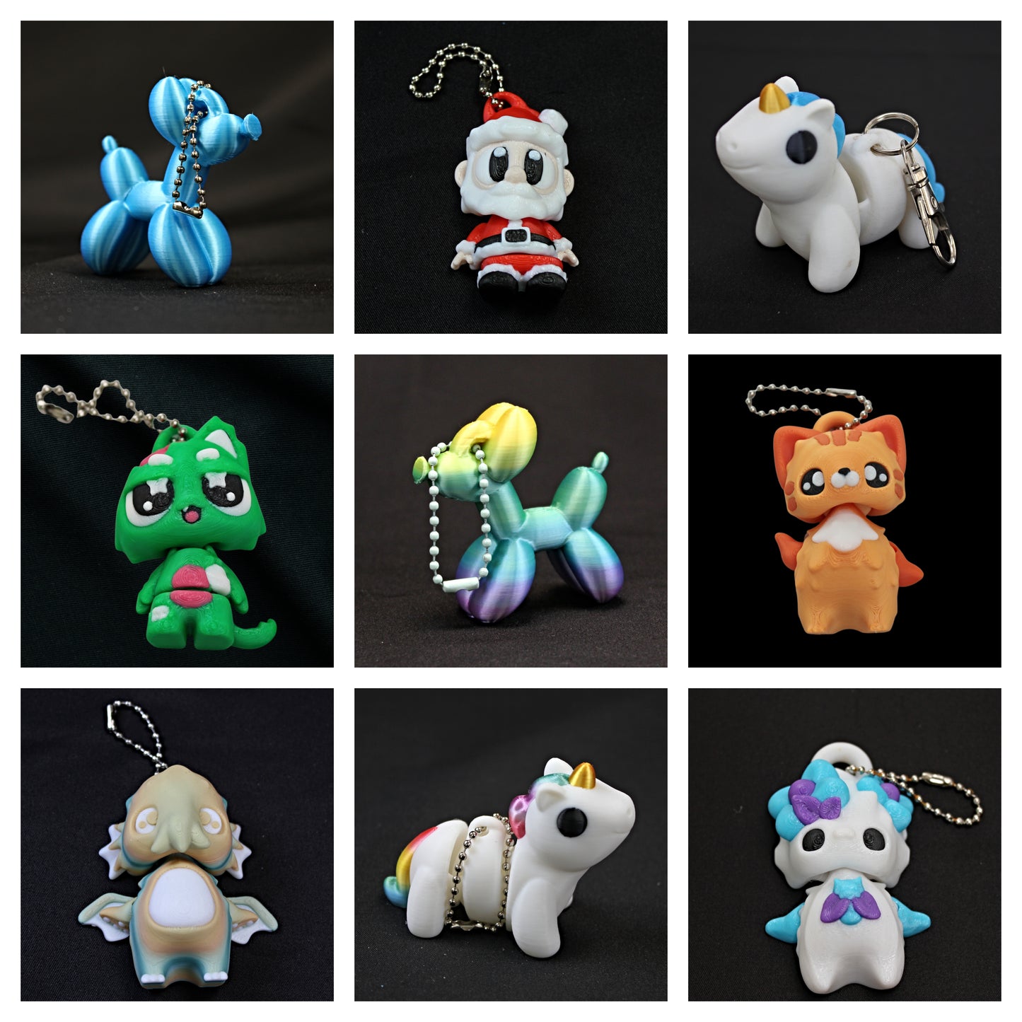 Mini Animal Keychains - Fantasy and Miscellaneous