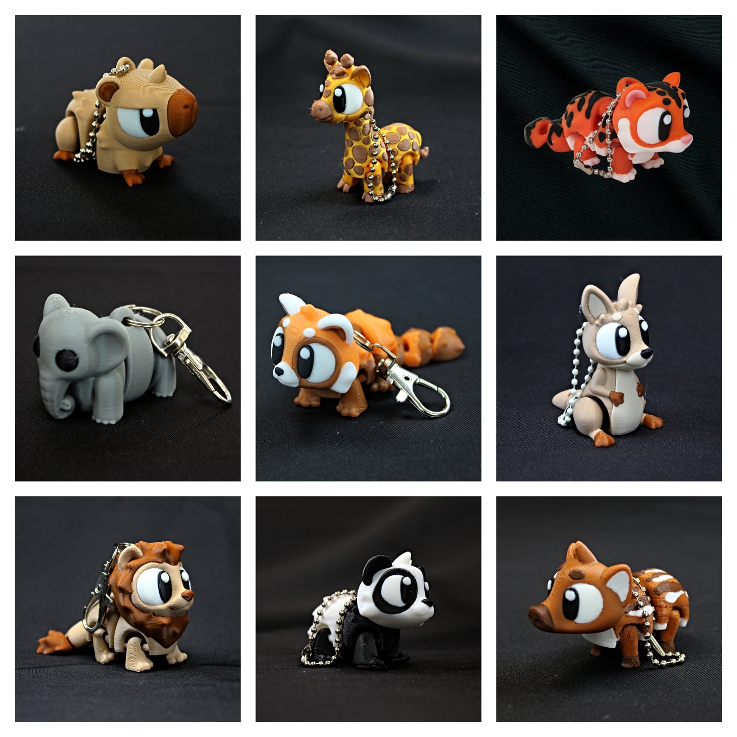 Mini Animal Keychains - Jungle / Safari / Outback