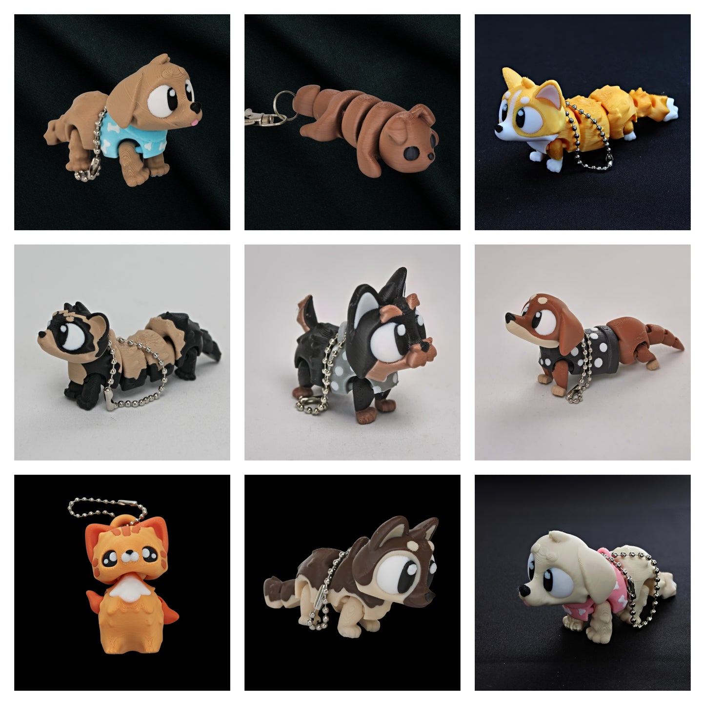 Mini Animal Keychains - Pets