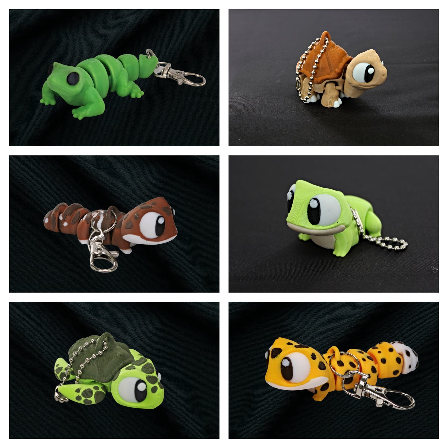 Mini Animal Keychains - Reptile/Amphibians