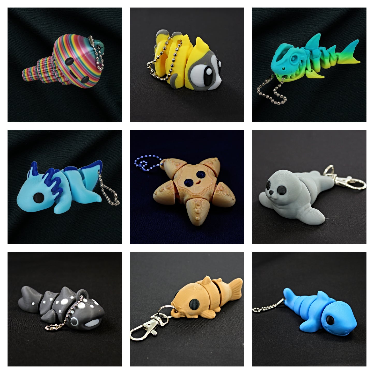 Mini Animal Keychains - Sea / Water