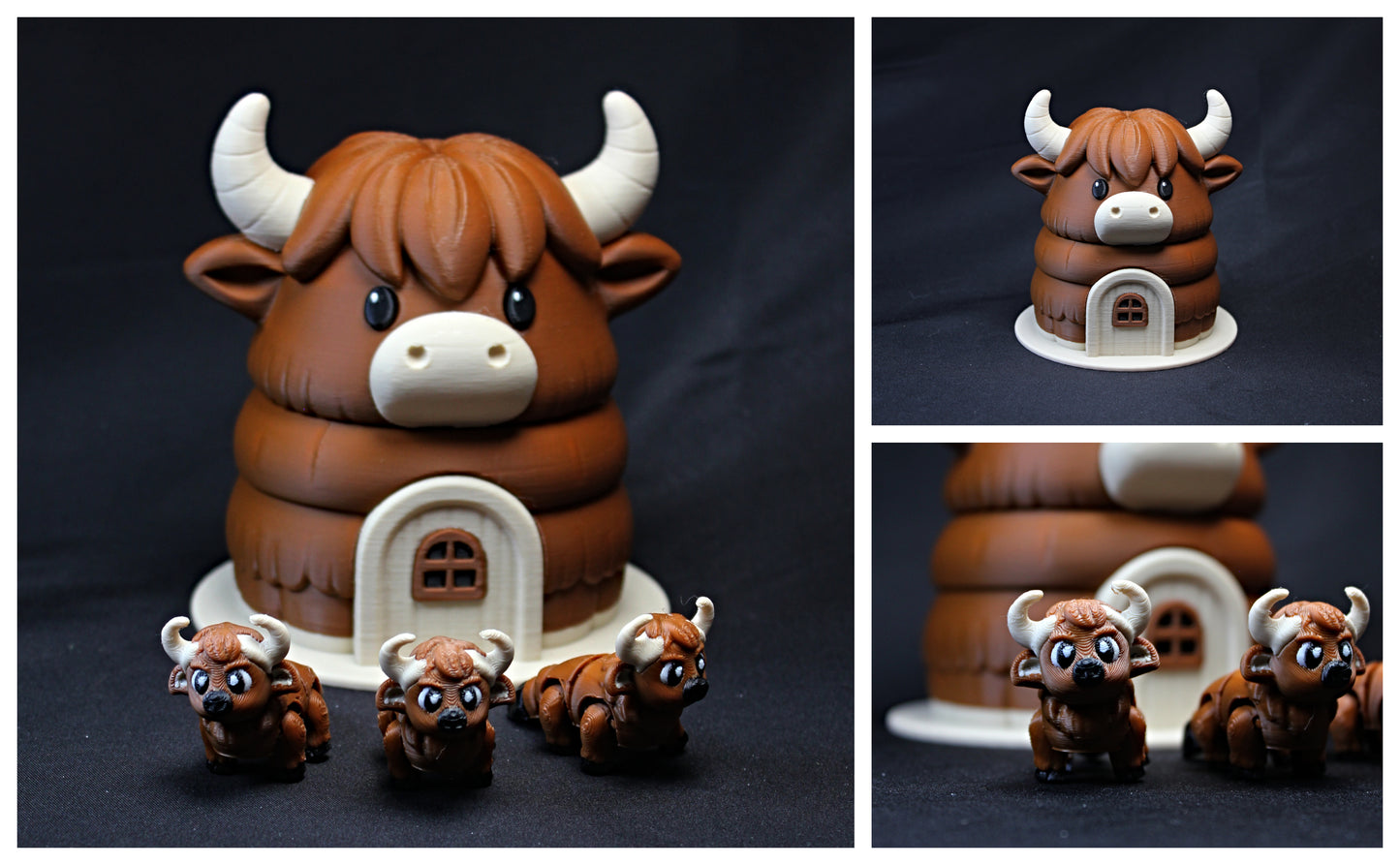Highland Cow Container and Mini Cows